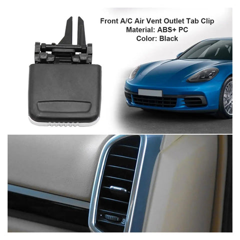 Car Air Vent Outlet Tab Clip Auto Repair Kit, Durable ABS And PC Replacement For Front Vent, Black Color, Lightweight Seven Grams, Plug And Play Fit For Dashboard Air Conditioning Vents. Front A/C vent clip replacement