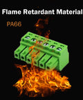 10 Pack 4 Pin 3.5mm Pitch PCB Screw Terminal Block Connectors Pluggable Quick Connector 4 Pole Flame Retardant Material