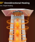 Powerful 48,000 BTU Pyramid Patio Heater With All Stainless Steel Construction Quartz Glass Tube Propane Outdoor Heater