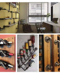 Collage of DIY furniture using Three Quarter Inch Black Pipe Elbow Set, 10 Pack DN20 Threaded Cast Malleable Iron Fittings