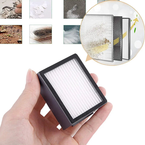 Replacement Accessory Kit For Roomba I7 I7 Plus E5 E6 Vacuum Cleaners filter held in hand with close-up view