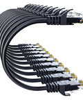 Fast Cat 6 Ethernet Patch Cable 3 Feet Pack Of 10 For Home And Office Networks Delivers 10Gbps UTP Speeds Pure Copper 26 AWG 550 MHz