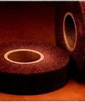 Side view of two Finishing Flap Brush 8 By 4 By 3 Inch Pro Grade Nonwoven Abrasive Pad for Smooth Finishes, med/very fine grit.