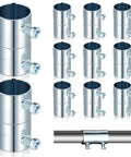 Ten Pack Three Quarter Inch EMT Conduit Screw Couplings Galvanized Steel Set Screw Connectors For Electrical Fittings Durable EMT Coupling UL Tested