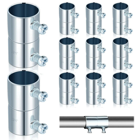 Ten Pack Three Quarter Inch EMT Conduit Screw Couplings Galvanized Steel Set Screw Connectors For Electrical Fittings Durable EMT Coupling UL Tested