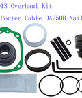 905013 Overhaul Kit for Porter Cable DA250B Nailer, includes heavy-duty seals, pistons, and tools for pneumatic repairs.