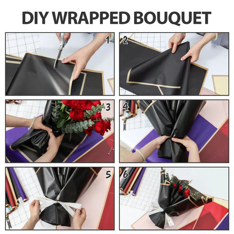 Step-by-step guide using Waterproof Flower Wrapping Paper Set 20 Sheets Black Floral Bouquet Paper for Gift Wrapping Florist Supplies for Weddings and DIY Gift Packaging 22.8 By 22.8 Inches.