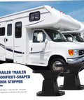 Two Pack RV Door Holder Black T Shaped Nylon Retainer Kit For Camper Motorhome And Travel Trailer Door Latch Stop Catch Easy Install