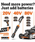 Beast 20V Cordless Drill Driver With Brushless Motor, 445 Inch-Pound Torque, 2-In-1 Drill And Driver alongside battery packs