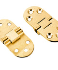 Heavy Duty Solid Brass Flap Hinges For Butler Tray Tables And Portable Flip Tops Offering Slick Butter Smooth 180 Degree Rotation With Reliable Flush Closing And Full Mounting Kit Included For Top Shelf Craftsmanship - close-up view