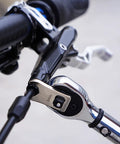 Totally Dead Nuts Precise 8mm Cycling Disc Brake Wrench And Cable Adjuster Tool close-up showing hexagon design and adjustable ratchet.