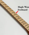 Electric Guitar Neck Replacement for Tele Style Dope Upgrade 25.5 Inch Scale Mahogany Wood Modern C Shape 9.5 Inch Radius Maple Fingerboard 22 Frets Medium Jumbo Frets TL Style Parts maple fretboard neck