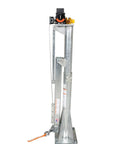 Smooth Operator DC Powered Jib Crane With Galvanized Build And Telescoping Boom Handles 1500 Pounds Easily For Real Workshops Using 360 Swivel Design To Get Projects Done Fast Without Breaking A Sweat Today, side view.