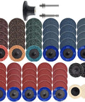 60 Piece Sanding Discs Set For Die Grinder 2 Inch Quick Change Discs With Quarter Inch Shank Holder Pro Grade For DIYers.