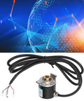 Hollow Shaft Encoder 5 to 24V DC 2 Phase Output Aluminum and Plastic Build Compact with cable for automation