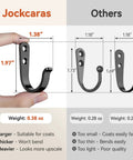 Comparison of 10 Pack Wall Hooks For Bathroom Kitchen Closet And Garage Black Metal Hangers That Hold Up To 40 Lbs Ultra Strong Built To Last with other hooks