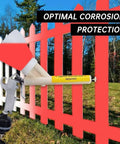 Heavy Duty Electrostatic Powder Coating Gun With Foot Control And Double Powder Cups For A Dang Tough Metal Finish Smooth Operator Setup in use on a white fence.