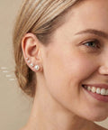 Gold Stud Earrings Set For Women 12 Pairs In 3 Styles And 4 Sizes Hypoallergenic Jewelry Kit Featuring CZ Sparkle Studs Shiny Gold Ball Studs And Classic Pearl Studs For Everyday Wear, pearl sizes 3mm-6mm