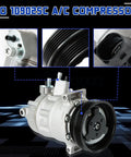 Heavy Duty 12V Auto AC Compressor With Clutch Makes A Quick Straight Swap For Vw Beetle Golf Passat And Tt Rs Quattro close-up view