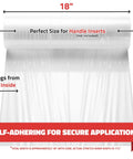 Top Shelf 18 Inch Stretch Wrap 80 Gauge Clear Plastic Film 4 Pack Bulk Rolls showing 18 inch width and clinging detail.