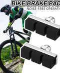 8 Pack Bike Brake Pads 40mm Universal Caliper Replacement Set for Road Mountain BMX C-Brake Front and Rear View