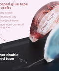 Double Sided Craft Tape Roller Kit 4 Pack 0.3 Inch x 26 Feet Clear Adhesive for Scrapbooking, Glue Runner in use