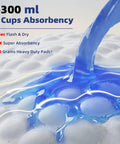Hella Massive Disposable Incontinence Bed Pads 57X36 Inch Heavy Duty Tear Resistant showing 6300 ml fluid absorbency