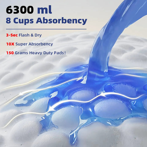 Hella Massive Disposable Incontinence Bed Pads 57X36 Inch Heavy Duty Tear Resistant showing 6300 ml fluid absorbency