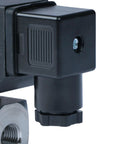 Close-up of Quarter Inch High Pressure Solenoid Valve 12V DC Stainless Steel Industrial Valve For Water Gas Oil And Fluids Heat Resistant
