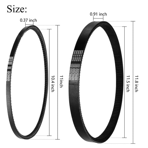 Detailed view of 2 Pack Heavy Duty Golf Cart Drive And Starter Belt Kit For DS 1997 And Up And Precedent 2004 And Up
