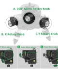 Heavy Duty Pro Grade Metal 360 Degree Rotating Base for Laser Level Tripod Connector with rotary knobs