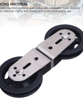 Dual Swivel Pulleys for Home Gym Cable Machines 360 Degree Rotation Silent Bearing Wheel Built Tough Quiet Pull Down Attachment for Strength Training and Smooth Cable Work, black steel dual pulley