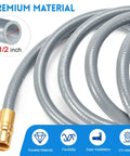 Natural Gas Grill Hose 10-Foot One Half Inch ID With Quick Connect Fitting, durable material, flexibility, UV-resistant