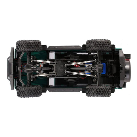 Underside view of TRX4M 1/18 RC Crawler with Beefy High Clearance Stainless Steel Link Set for TRX4M 1/18 RC Crawler