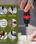 625 Piece 14 Size Self Tapping Screws Kit For Plastic And Metal M2 M3 M4 Phillips Pan Head being used on wood