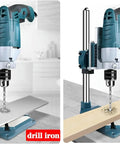 Rock Solid Drill Press Stand For Hand Drill With Vise, Versatile Rotary Tool Mount, drilling into metal and wood