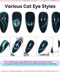 Cat Eye Gel Nail Polish Kit With UV LED Colors Vegan Cruelty Free HEMA Free Gentle On Natural Nails Set of 6 shimmer styles
