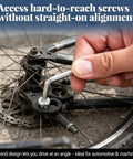 Using 8 Piece Metric Allen Wrench Set With Key Ring For Easy On The Go Fixes on bicycle wheel, Chrome Vanadium Hex Key in hand