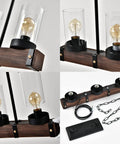 Dark Brown Farmhouse Kitchen Island Light Fixtures With 3 Light Over Table Black Barn Wood Island Lighting For Kitchen And Pool Table 23 Inches