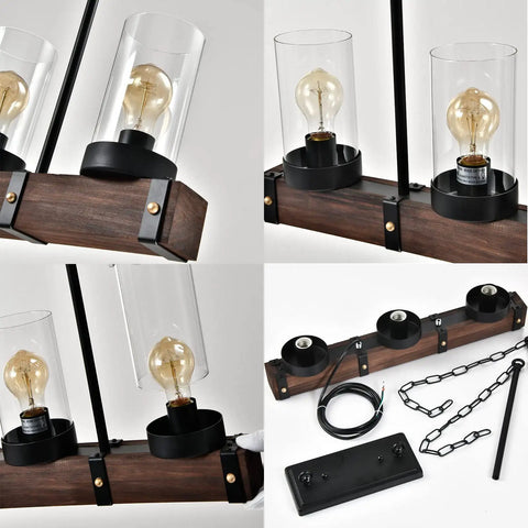 Dark Brown Farmhouse Kitchen Island Light Fixtures With 3 Light Over Table Black Barn Wood Island Lighting For Kitchen And Pool Table 23 Inches
