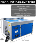 Downdraft Table Dust Collector For Metal Working And Welding Fume Extraction With Multi Stage Purification, 31.5 x 47.2 Inches, 220V
