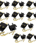 Lock Down Your Yard With These 2Way Lockable Gate Latches 10Pack Replaces Speeco S16100700, featuring heavy-duty black and gold hardware.