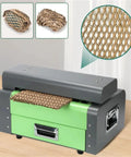 Heavy Duty Corrugated Carton Cutter And Cardboard Shredder For Recycling Waste Boxes Expansion And Cutting Machine Pro Grade Box Cutter With 325mm Blade For Eco Friendly Packing Material, green and gray unit