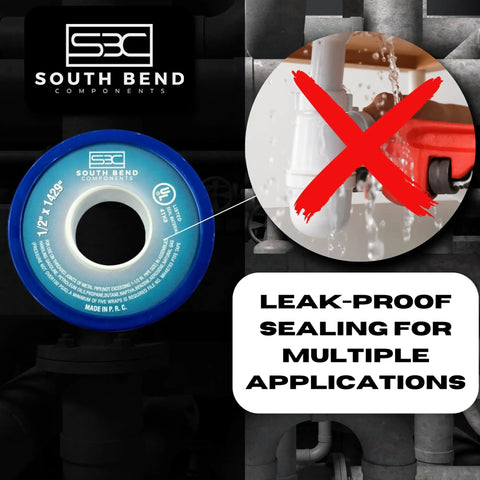 Premium PTFE Thread Seal Tape For Plumbing Gas Water And Air Systems Teflon Tape Delivers Leak Proof Seals On Metal And Plastic Pipes