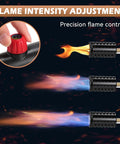 Adjustable flame on Powerful Propane Torch With Safety Lock And Adjustable Flame For Kitchen Grilling Sous Vide And Charcoal Lighter