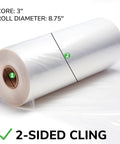 Industrial Heavy Duty Shrink Wrap Stretch Film Roll 18x4265 Foot 120 Gauge Super Tough Plastic Sheet with 3 inch core and 8.75 inch diameter.