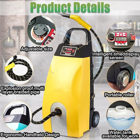 Heavy Duty High Pressure Steam Washer With Large Capacity Tank And Lightning Fast Heat Up, featuring adjustable size and ergonomic design.