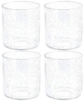 Four Pack Clear Seeded Glass Shades For Pendant Lights And Chandeliers, Cylinder Bubble Glass Lamp Covers, 5.12 Inches Tall, 4.72 Inches Diameter, 1.65 Inch Fitter, Replacement Glass Lampshades.