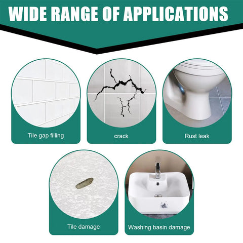 Various applications of All In One Tile And Stone Repair Kit for countertops and surfaces like marble porcelain granite quartz.