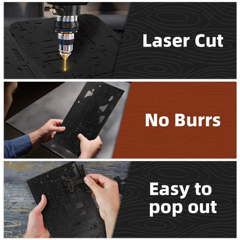 3D Wooden Marble Run Puzzle With LED Lights For Adults Mechanical Wood Model Building Kit laser cutting process and parts